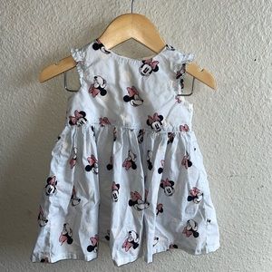 Baby Minnie Mouse Blue/White Striped Dress